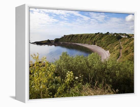 The Bay from the Clifftop at Catterline, Aberdeenshire, Scotland, United Kingdom, Europe-Mark Sunderland-Framed Premier Image Canvas