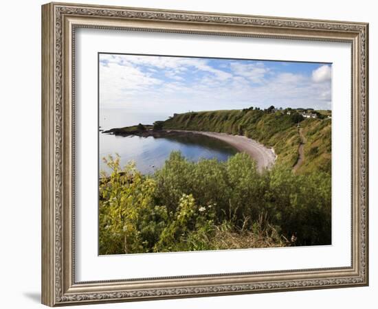 The Bay from the Clifftop at Catterline, Aberdeenshire, Scotland, United Kingdom, Europe-Mark Sunderland-Framed Photographic Print