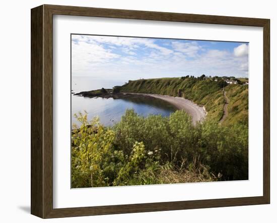 The Bay from the Clifftop at Catterline, Aberdeenshire, Scotland, United Kingdom, Europe-Mark Sunderland-Framed Photographic Print