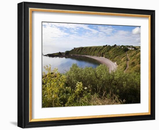The Bay from the Clifftop at Catterline, Aberdeenshire, Scotland, United Kingdom, Europe-Mark Sunderland-Framed Photographic Print