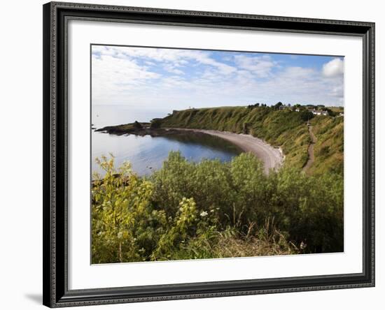 The Bay from the Clifftop at Catterline, Aberdeenshire, Scotland, United Kingdom, Europe-Mark Sunderland-Framed Photographic Print