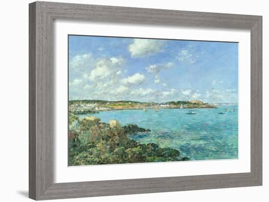 The Bay of Douarnenez, 1897-Eugène Boudin-Framed Giclee Print