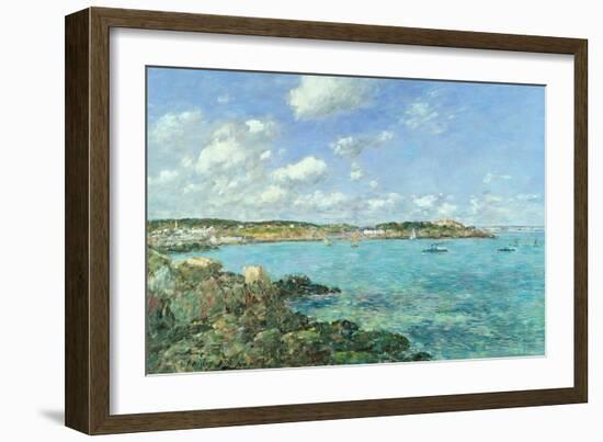 The Bay of Douarnenez, 1897-Eugène Boudin-Framed Giclee Print