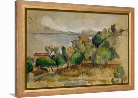 The Bay of L'Estaque, 1878-1882-Paul Cézanne-Framed Premier Image Canvas