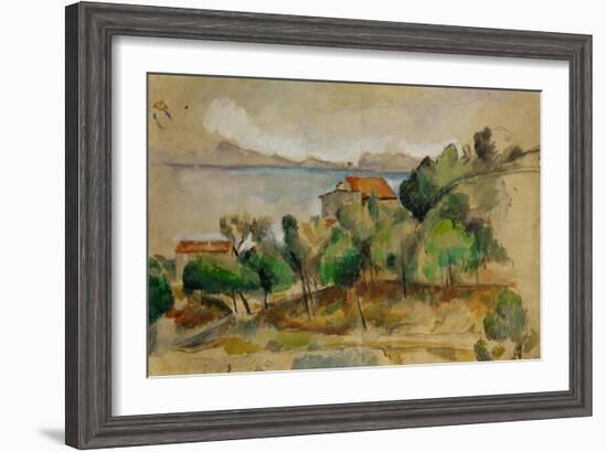 The Bay of L'Estaque, 1878-1882-Paul Cézanne-Framed Giclee Print