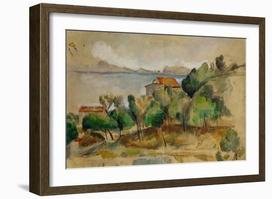 The Bay of L'Estaque, 1878-1882-Paul Cézanne-Framed Giclee Print