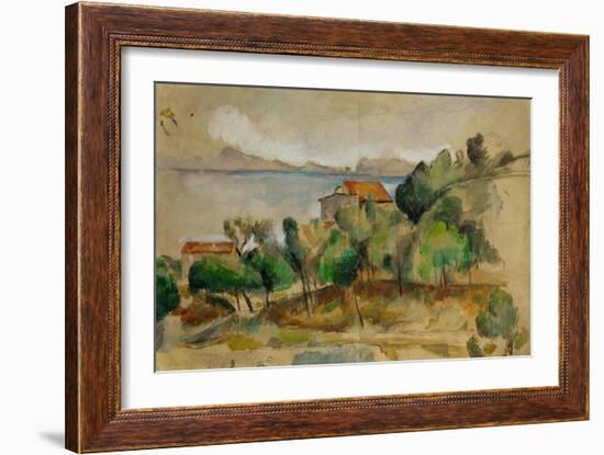 The Bay of L'Estaque, 1878-1882-Paul Cézanne-Framed Giclee Print