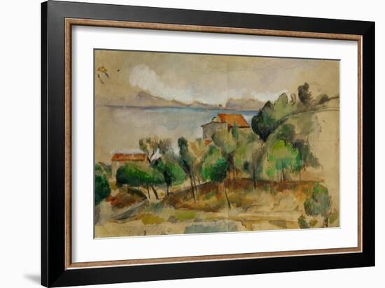 The Bay of L'Estaque, 1878-1882-Paul Cézanne-Framed Giclee Print