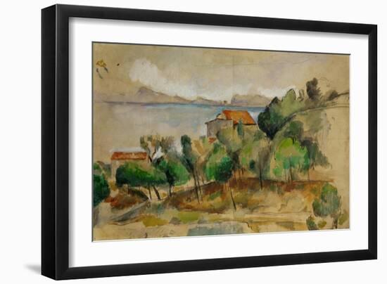 The Bay of L'Estaque, 1878-1882-Paul Cézanne-Framed Giclee Print