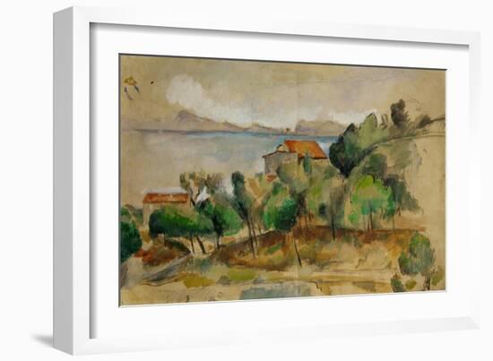 The Bay of L'Estaque, 1878-1882-Paul Cézanne-Framed Giclee Print