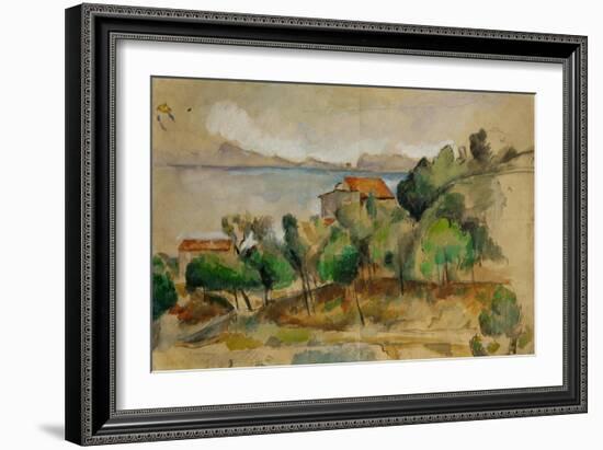 The Bay of L'Estaque, 1878-1882-Paul Cézanne-Framed Giclee Print