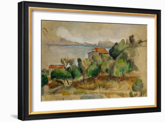 The Bay of L'Estaque, 1878-1882-Paul Cézanne-Framed Giclee Print