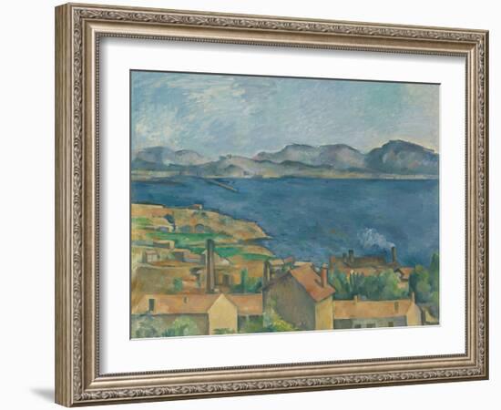 The Bay of Marseilles, Seen from L'Estaque, Ca 1885-Paul Cézanne-Framed Giclee Print