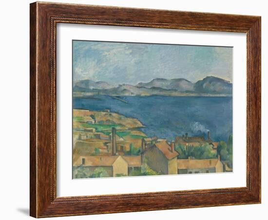 The Bay of Marseilles, Seen from L'Estaque, Ca 1885-Paul Cézanne-Framed Giclee Print