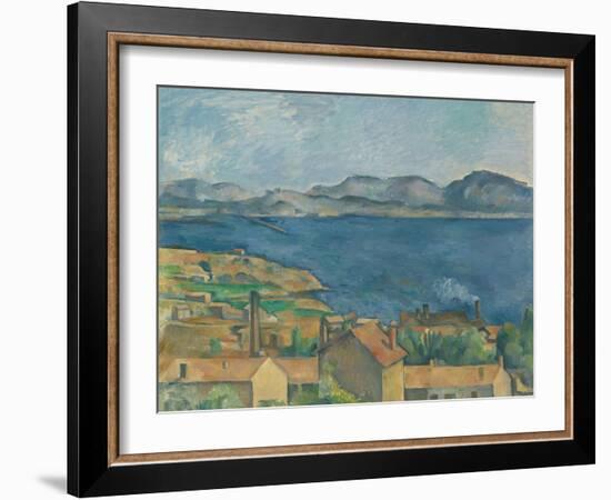 The Bay of Marseilles, Seen from L'Estaque, Ca 1885-Paul Cézanne-Framed Giclee Print