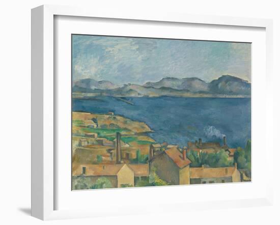 The Bay of Marseilles, Seen from L'Estaque, Ca 1885-Paul Cézanne-Framed Giclee Print