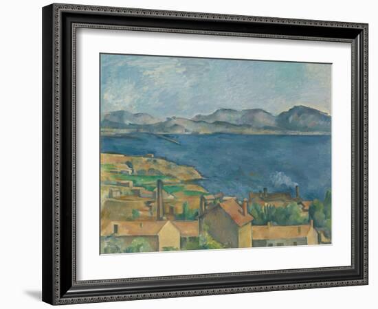 The Bay of Marseilles, Seen from L'Estaque, Ca 1885-Paul Cézanne-Framed Giclee Print