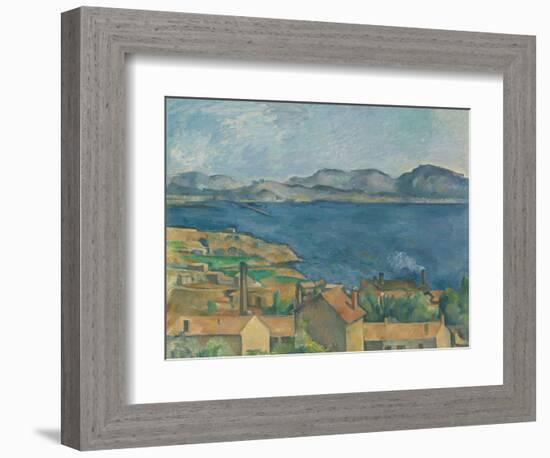 The Bay of Marseilles, Seen from L'Estaque, Ca 1885-Paul Cézanne-Framed Giclee Print