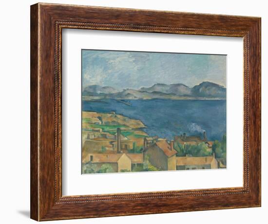 The Bay of Marseilles, Seen from L'Estaque, Ca 1885-Paul Cézanne-Framed Giclee Print