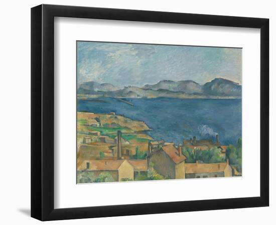 The Bay of Marseilles, Seen from L'Estaque, Ca 1885-Paul Cézanne-Framed Giclee Print