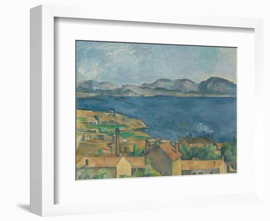 The Bay of Marseilles, Seen from L'Estaque, Ca 1885-Paul Cézanne-Framed Giclee Print