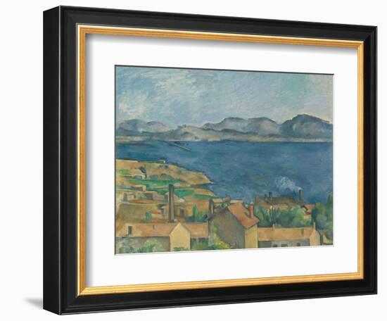 The Bay of Marseilles, Seen from L'Estaque, Ca 1885-Paul Cézanne-Framed Giclee Print