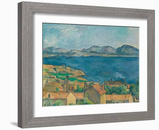 The Bay of Marseilles, Seen From L'Estaque-Paul C?zanne-Framed Giclee Print