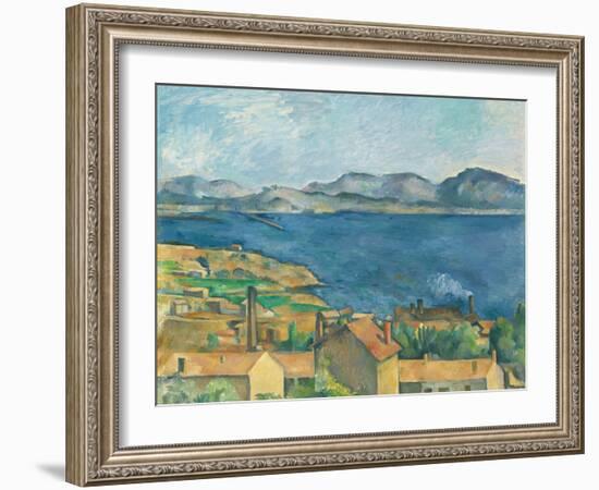 The Bay of Marseilles, Seen from L'Estaque-Paul Cézanne-Framed Giclee Print