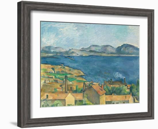 The Bay of Marseilles, Seen from L'Estaque-Paul Cézanne-Framed Giclee Print