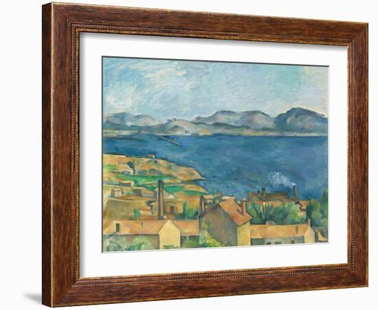 The Bay of Marseilles, Seen from L'Estaque-Paul Cézanne-Framed Giclee Print