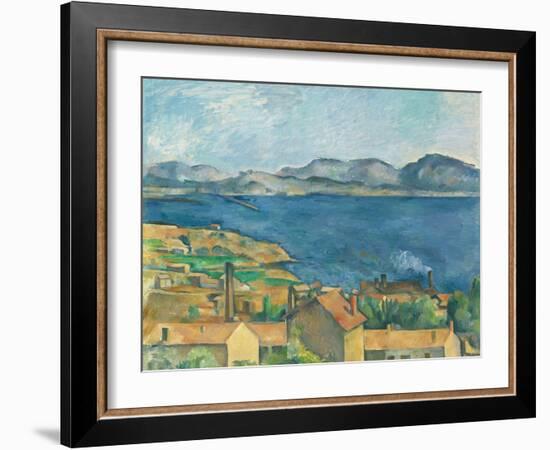 The Bay of Marseilles, Seen from L'Estaque-Paul Cézanne-Framed Giclee Print