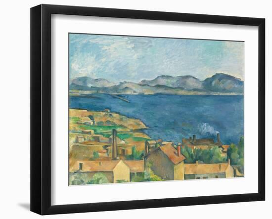 The Bay of Marseilles, Seen from L'Estaque-Paul Cézanne-Framed Giclee Print
