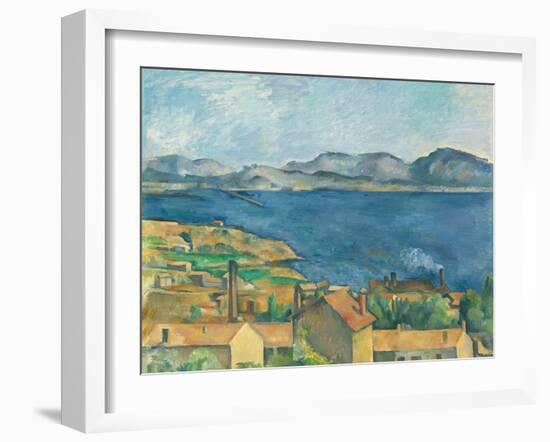 The Bay of Marseilles, Seen from L'Estaque-Paul Cézanne-Framed Giclee Print