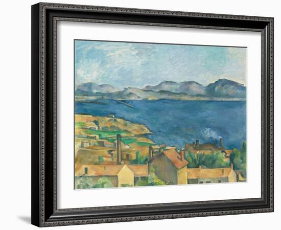 The Bay of Marseilles, Seen from L'Estaque-Paul Cézanne-Framed Giclee Print