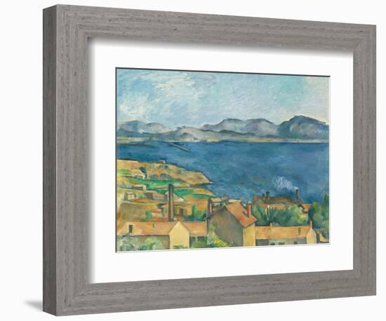 The Bay of Marseilles, Seen from L'Estaque-Paul Cézanne-Framed Giclee Print