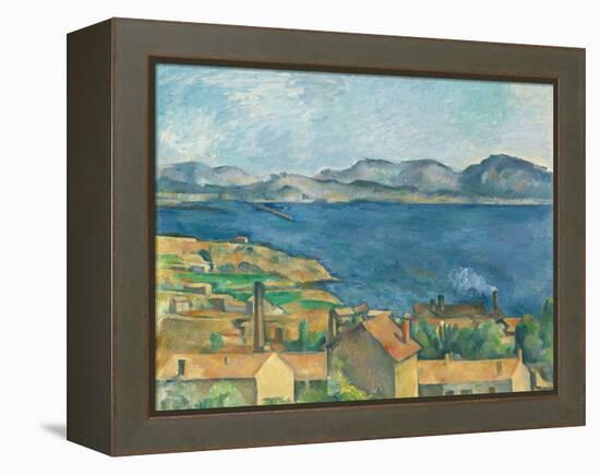 The Bay of Marseilles, Seen from L'Estaque-Paul Cézanne-Framed Premier Image Canvas