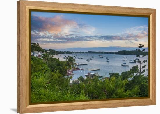 The Bay of Neiafu after Sunset, Vava'U Islands, Tonga, South Pacific-Michael Runkel-Framed Premier Image Canvas