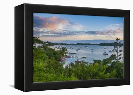 The Bay of Neiafu after Sunset, Vava'U Islands, Tonga, South Pacific-Michael Runkel-Framed Premier Image Canvas