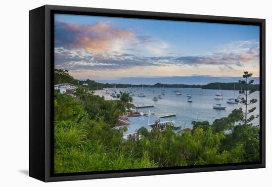 The Bay of Neiafu after Sunset, Vava'U Islands, Tonga, South Pacific-Michael Runkel-Framed Premier Image Canvas