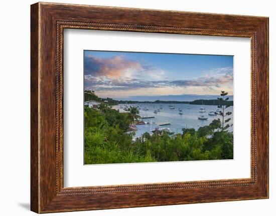 The Bay of Neiafu after Sunset, Vava'U Islands, Tonga, South Pacific-Michael Runkel-Framed Photographic Print