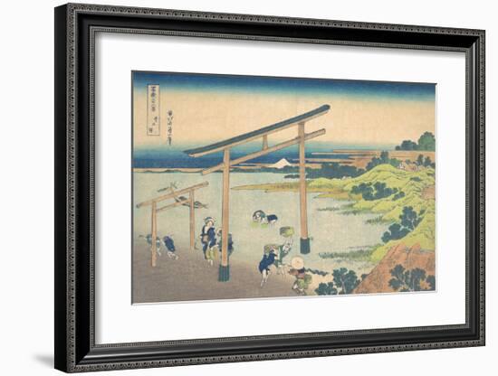 The Bay of Noboto, Shimosa Province-Katsushika Hokusai-Framed Premium Giclee Print