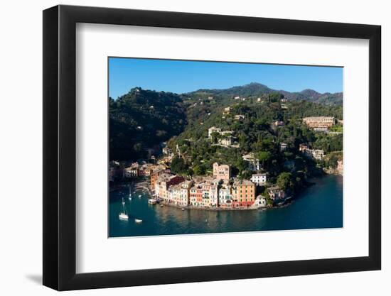 The Bay of Portofino Seen from Castello Brown, Genova (Genoa), Liguria, Italy, Europe-Carlo Morucchio-Framed Photographic Print