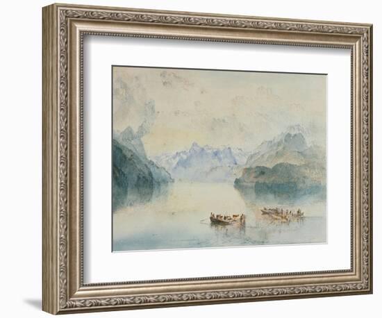 The Bay of Uri on Lake Lucerne, from Brunnen, Circa 1841-2-J. M. W. Turner-Framed Giclee Print