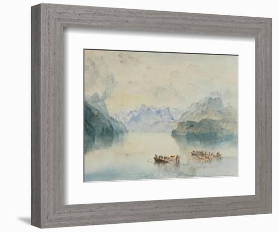 The Bay of Uri on Lake Lucerne, from Brunnen, Circa 1841-2-J. M. W. Turner-Framed Giclee Print