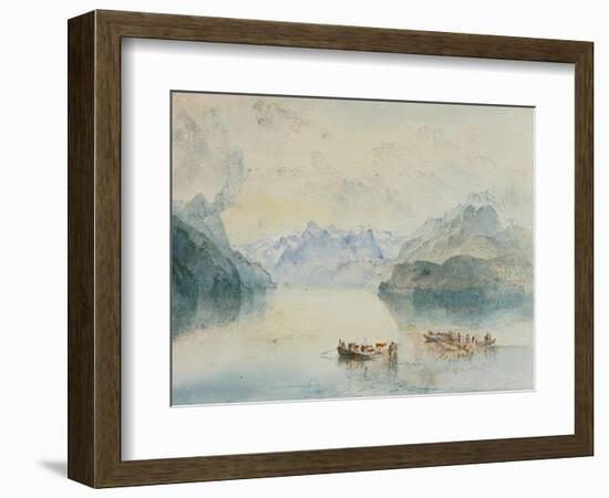 The Bay of Uri on Lake Lucerne, from Brunnen, Circa 1841-2-J. M. W. Turner-Framed Giclee Print