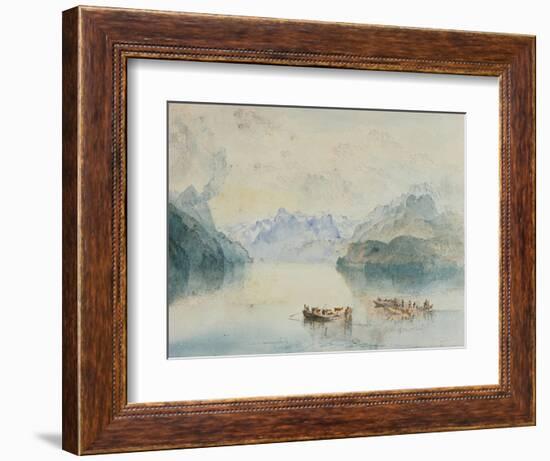 The Bay of Uri on Lake Lucerne, from Brunnen, Circa 1841-2-J. M. W. Turner-Framed Giclee Print