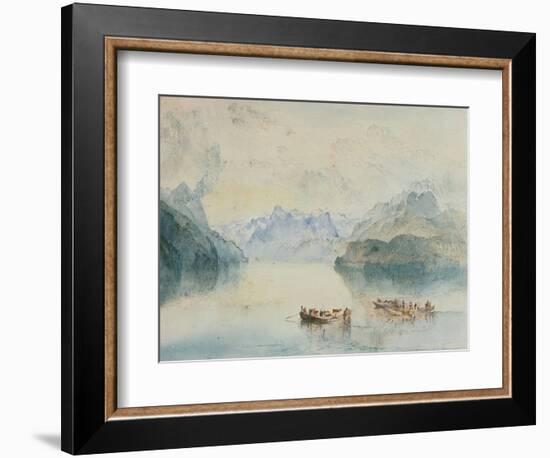 The Bay of Uri on Lake Lucerne, from Brunnen, Circa 1841-2-J. M. W. Turner-Framed Giclee Print