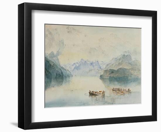 The Bay of Uri on Lake Lucerne, from Brunnen, Circa 1841-2-J. M. W. Turner-Framed Giclee Print