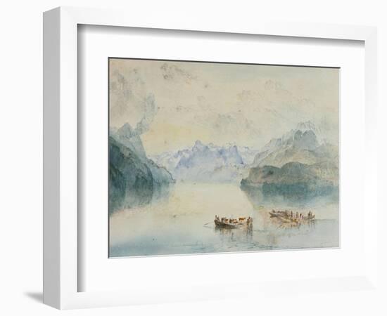 The Bay of Uri on Lake Lucerne, from Brunnen, Circa 1841-2-J. M. W. Turner-Framed Giclee Print