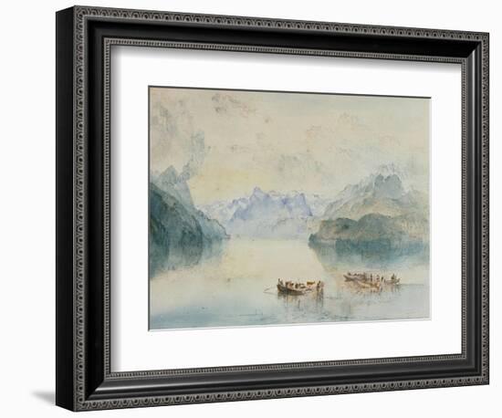 The Bay of Uri on Lake Lucerne, from Brunnen, Circa 1841-2-J. M. W. Turner-Framed Giclee Print